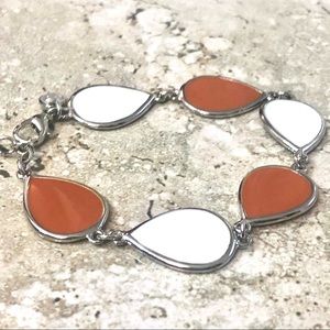 Orange and White Bracelet